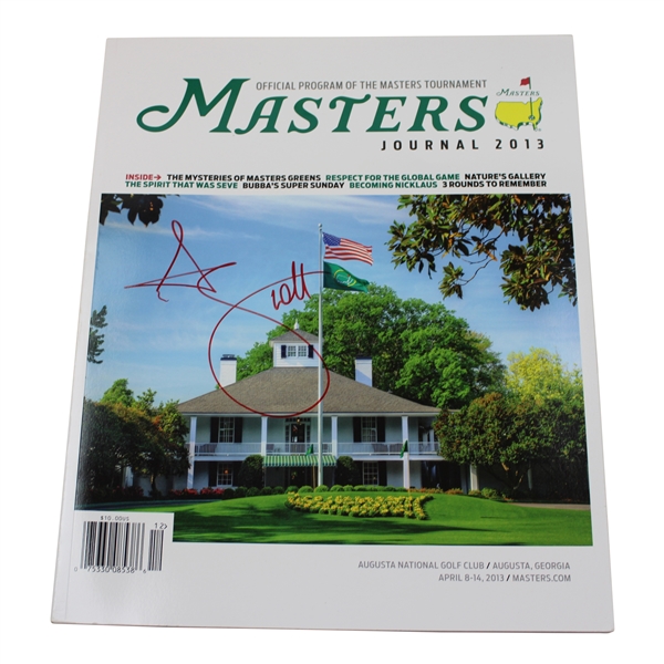 Adam Scott Signed 2013 Masters Journal JSA ALOA