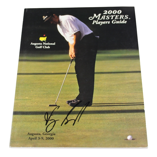 VJ Singh Signed 2000 Masters Players Guide JSA ALOA