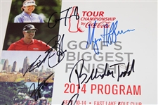 Multi Signed 2014 Tour Championship Program JSA ALOA