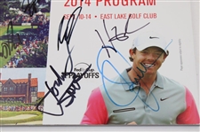 Multi Signed 2014 Tour Championship Program JSA ALOA