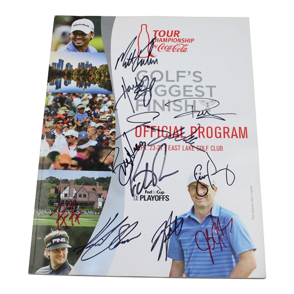Multi Signed 2015 Tour Championship Program JSA ALOA