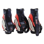 Larry Mize, Mike Weir & Sandy Lyle Signed PGA Tour Mini Golf Bags JSA ALOA