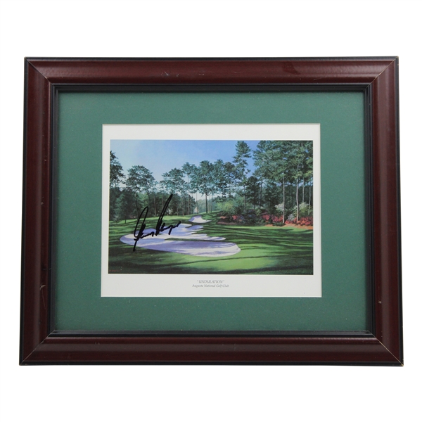 Gary Player Signed Augusta National Golf Club Undulation Print - Framed JSA ALOA