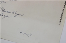 1949 Horton Smith, Herb Graffis & Walter Hagen Wilson Staff Advisory Photo