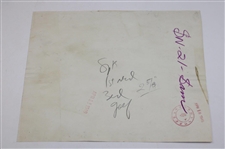 Sam Snead 1949 Masters Winning Putt AP Wire Photo