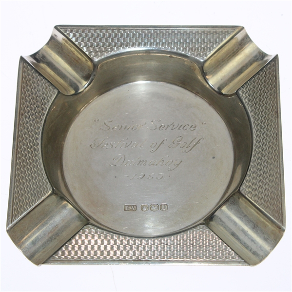 Jacky Cupits 1963 Dalmahoy Senior Service Festival Of Golf Ashtray