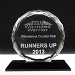 Jacky Cupits 2013 Texas Wounded Warrior Glass Runner Up Trophy