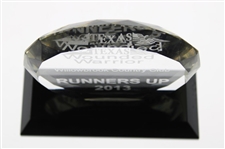 Jacky Cupit's 2013 Texas Wounded Warrior Glass Runner Up Trophy