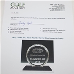 Jacky Cupit's 2013 Texas Wounded Warrior Glass Runner Up Trophy