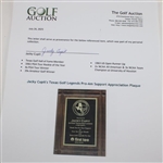 Jacky Cupit's Texas Golf Legends Pro-Am Support Appreciation Plaque