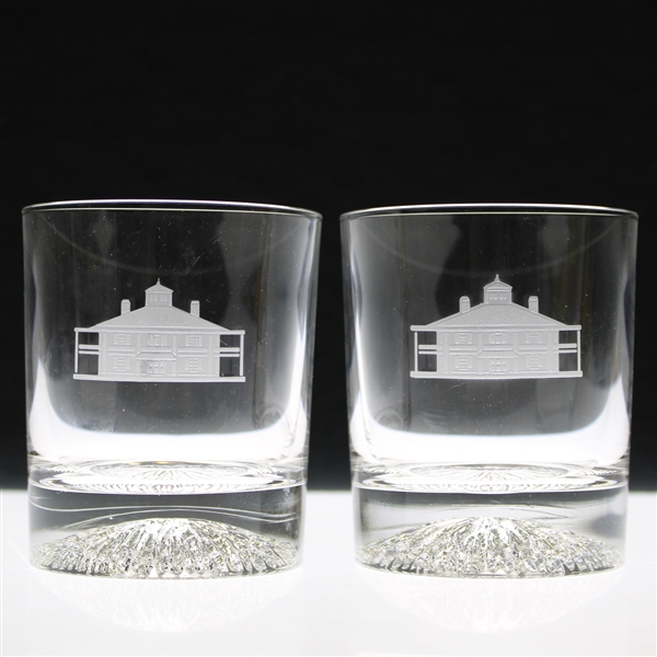 Two (2) Augusta National Golf Club Clubhouse Rocks Glasses