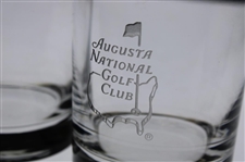 Two (2) Augusta National Golf Club Logo Rocks Glasses