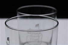Two (2) Augusta National Golf Club Logo Rocks Glasses