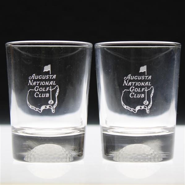 Two (2) Augusta National Golf Club Logo Shot Glasses
