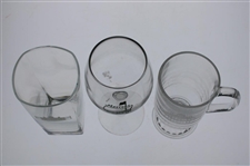 Three (3) Augusta National Golf Club & Masters Logo Glasses - Water, Wine, Coffee