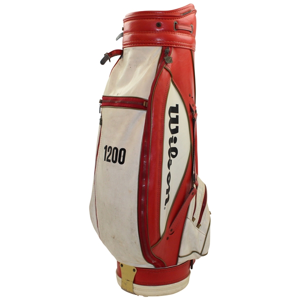 Gene Sarazen Signed Wilson 1200 Red & White Full Size Golf Bag JSA ALOA