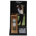 Classic Titleist Advertising Tiger Woods Countertop Display w/Sleeve Pro-90 Golf Balls