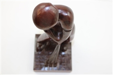 Ben Hogan Styled Mid-Swing Sequence Wooden Golfer Statue 