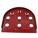 Vintage Metal Red Half-Circle Putting Game w/Score Holes