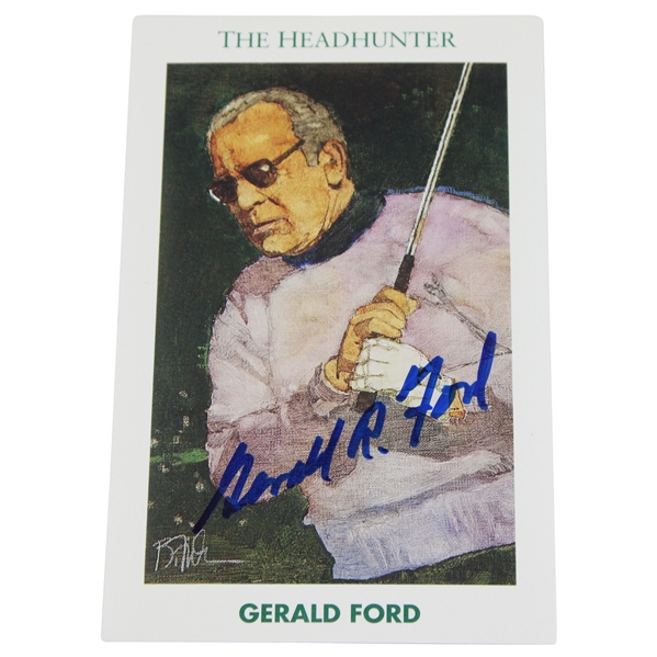 President Gerald Ford Signed Ltd Ed 1992 Mueller Enterprises Card #2410/10000 JSA #AC56155