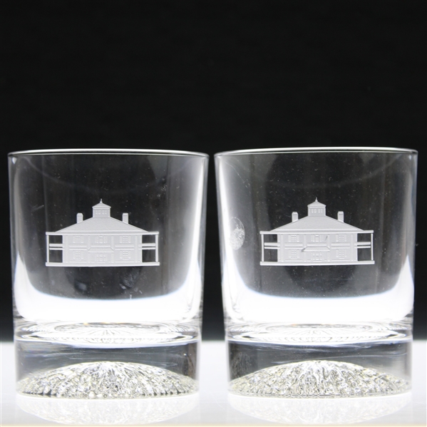 Two (2) Augusta National Golf Club Clubhouse Rocks Glasses