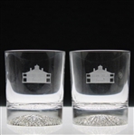 Two (2) Augusta National Golf Club Clubhouse Rocks Glasses