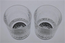 Two (2) Augusta National Golf Club Clubhouse Rocks Glasses