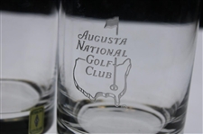 Two (2) Augusta National Golf Club Logo Rocks Glasses