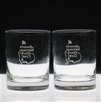 Two (2) Augusta National Golf Club Logo Rocks Glasses