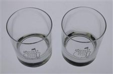 Two (2) Augusta National Golf Club Logo Rocks Glasses