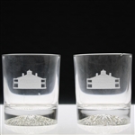 Two (2) Augusta National Golf Club Clubhouse Rocks Glasses
