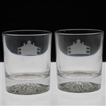 Two (2) Augusta National Golf Club Clubhouse Rocks Glasses