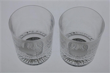 Two (2) Augusta National Golf Club Clubhouse Rocks Glasses