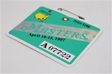 1997 Masters Tournament SERIES Badge #A07722 - Tiger Woods First Green Jacket