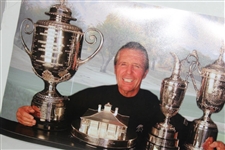 Gary Player Signed Grand Slam Trophy Panoramic 36 1/4x12 Collage JSA ALOA