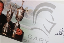 Gary Player Signed Grand Slam Trophy Panoramic 36 1/4x12 Collage JSA ALOA