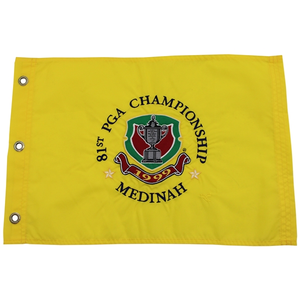 1999 PGA Championship at Medinah Embroidered Pinney Flag - Tigers Second Major Win