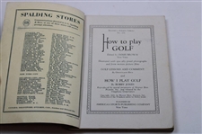1940 'Spaldings Athletic Library How To Play Golf' Book by Bobby Jones