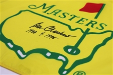 Ben Crenshaw Signed 1995 Masters Yellow with Green Logo Flag w/Dates JSA ALOA