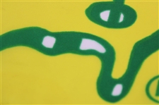 Ben Crenshaw Signed 1995 Masters Yellow with Green Logo Flag w/Dates JSA ALOA