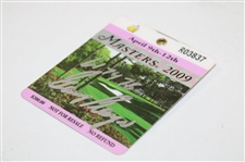 Gary Player Signed 2009 Masters Tournament SERIES Badge #R03837 with Years Won JSA ALOA
