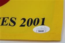Gary Player Signed 2001 The OPEN at Royal Lytham & St. Annes Flag w/'59 68 74' JSA #CB46485