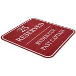 2016 Ryder Cup at Hazeltine Tournament-Used 'Past Captain' Reserved 14x14 Parking Sign
