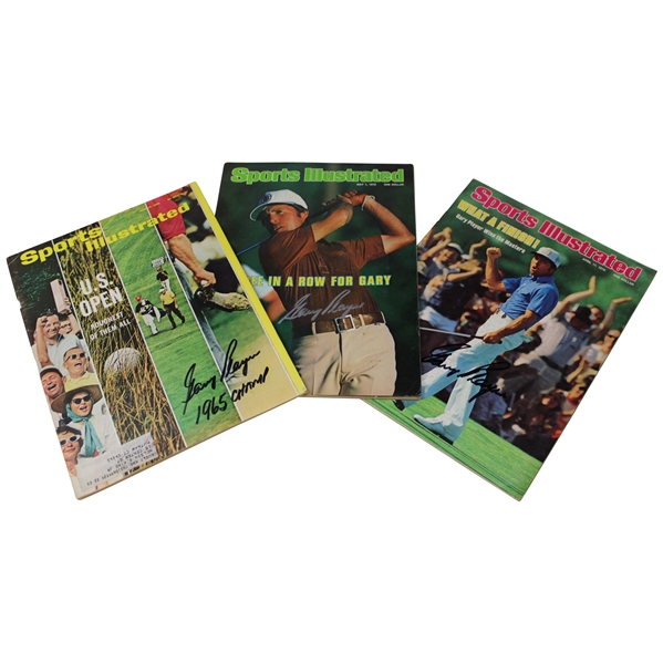 Gary Player Signed 1965, 1978 (April) & 1978 (May) Sports Illustrated Magazines JSA ALOA