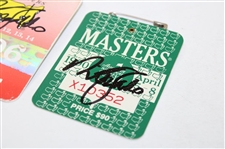 Nick Faldo Signed 1989, 1990, & 1996 Masters Tournament SERIES Badges JSA ALOA