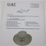Greg Norman's Personal New Shark Logo Tan Straw Gambler Hat - Unworn
