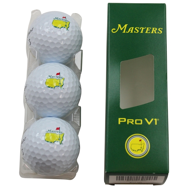Sleeve of (3) Masters Tournament Logo Pro V1 Golf Balls in Original Box