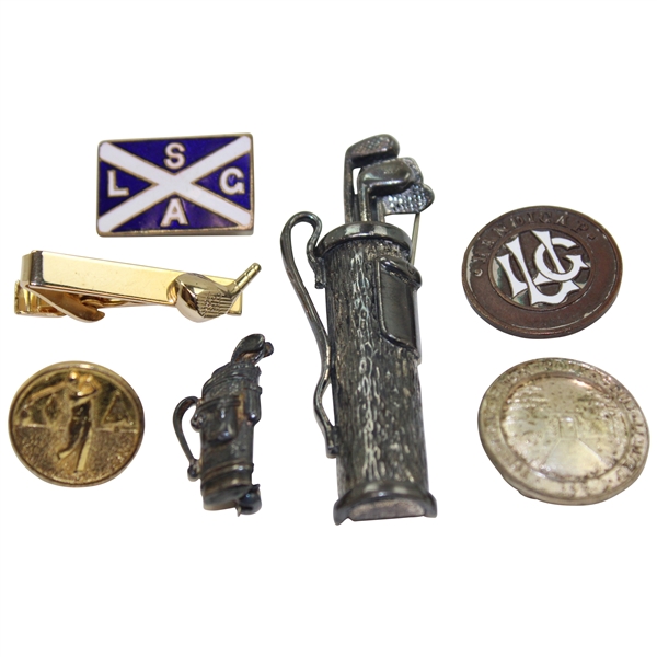 Seven (7) Pieces Of Golf Jewelry