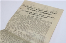 1931 Open Championship at Carnoustie Newspaper Articles From Henry Cotton Estate