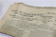 1931 Open Championship at Carnoustie Newspaper Articles From Henry Cotton Estate